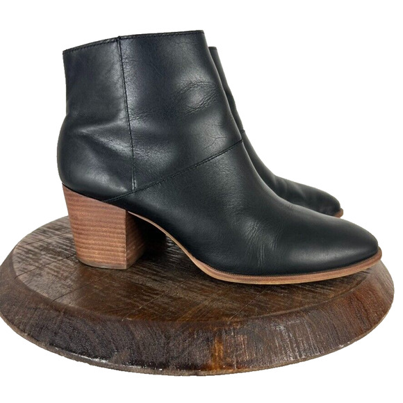 MADEWELL Boots Women's Size 10 Black The Rosie Ankle Leather MA434 Western - Picture 2 of 13